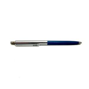 Vintage Paper Mate Ballpoint Pen Blue Chrome Double Heart Logo Retractable
